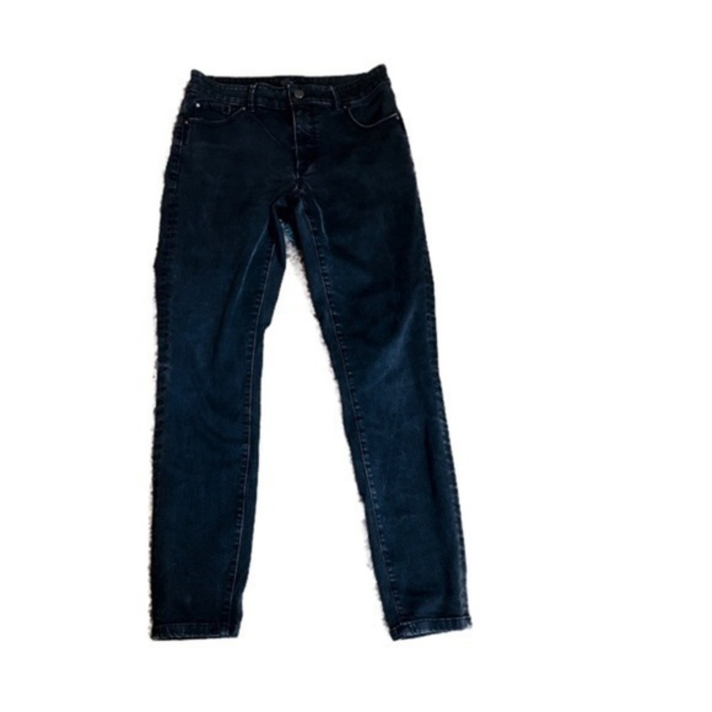 Black Stretch Ankle Pant By Eileen Fisher, Straight Legs, Pull-ON  Size PM
